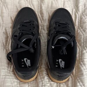 Nike Air Force 1s - custom design Black Sneakers with Gum Soles - worn once